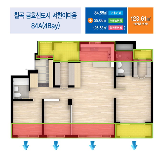 중형 못잖은 면적의 소형아파트, 평면설계 마법을 부리다