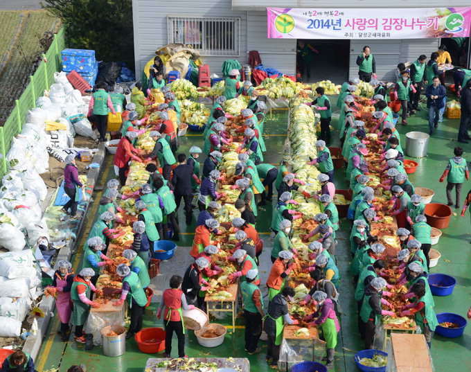 정성껏 담근 김치 5천여포기, 소외이웃 겨울나기 사랑 나눔…달성군 새마을회·부녀회
