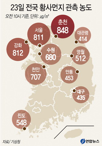 어제 대구경북 4년만에 주의보…오후까지 마스크를