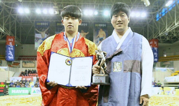 대구대 씨름부 김민섭 선수, 전국대학 씨름대회 우승