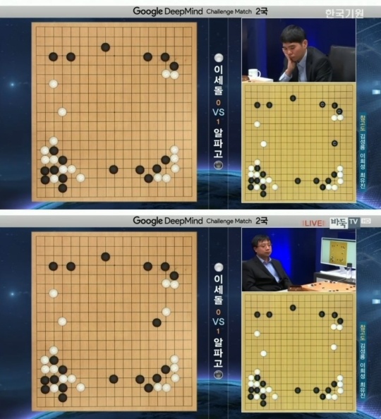 인공지능 알파고 이세돌 2국, 1국에 비해 변칙적인 수 많은 가운데 조훈현 새누리당 입당도 화제