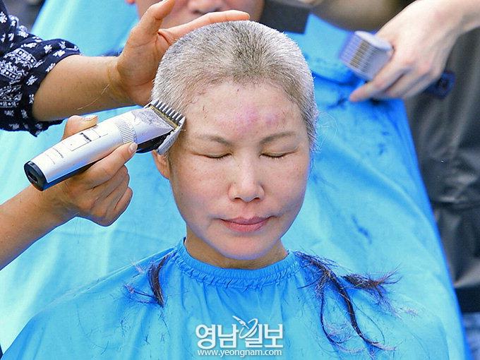 “100번이라도…” 비장한 삭발에 군민 5천여명 뜨거운 응원