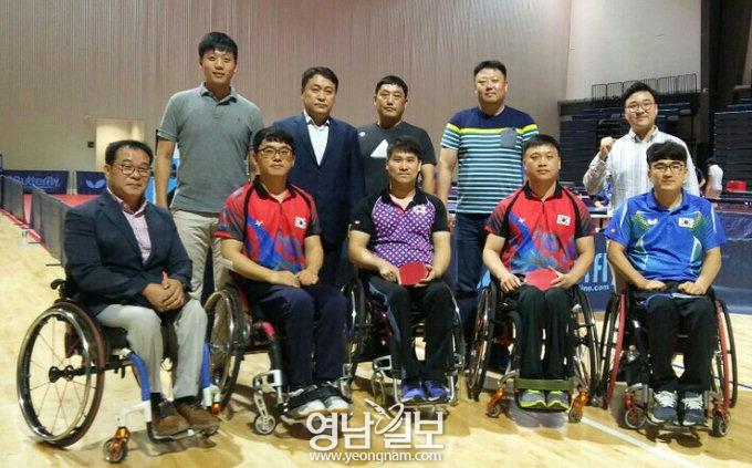 대구장애인체육회 패럴림픽 탁구선수단 격려