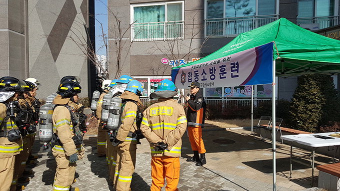 대구강서소방서, 고층건물 화재진압훈련