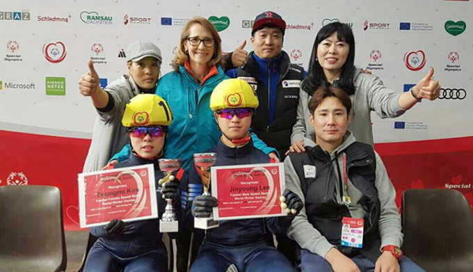 이진영·유진수 선수 금메달…동계 스페셜올림픽 쇼트트랙