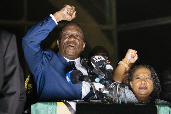 음난가그와, 짐바브웨 새 대통령 취임