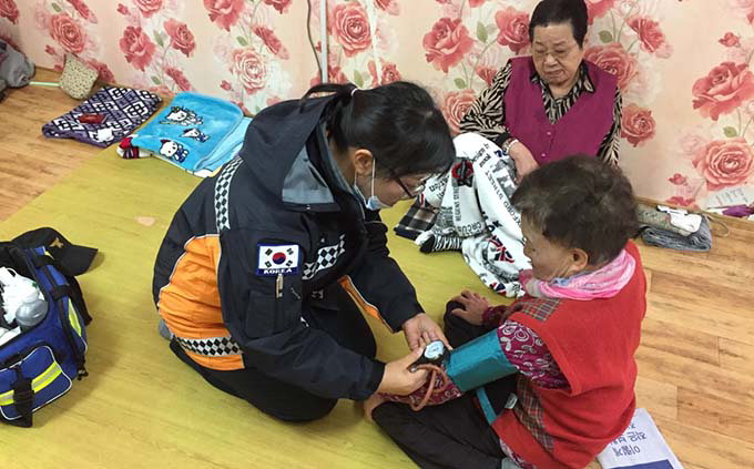 칠곡 북삼119안전센터, 아파트 소방시설 점검·건강검진