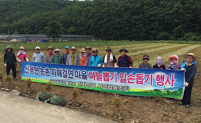 전자상가사업협동조합, 의성에서 마늘수확 봉사활동