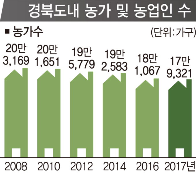 경북 농촌인구 10년새 9만여명 줄어… 40대 이하 농가 세대주 0.5%에 불과
