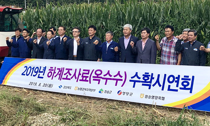 경북농협, 청송서 하계조사료 수확시연회 개최