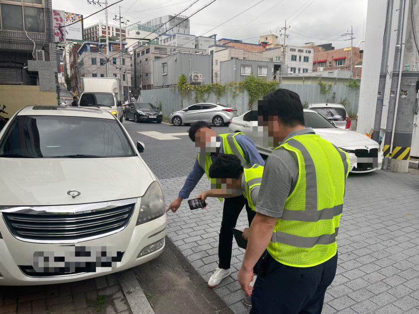 불법튜닝 차량 합동단속 현장