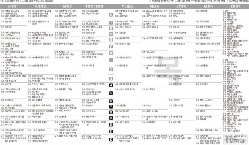 3월31일(목) TV 편성표
