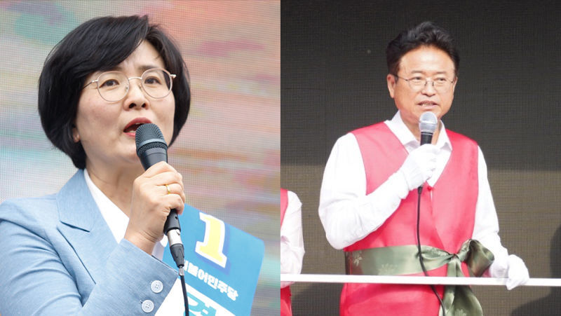임미애 친환경 미래산업 통한 지속가능한 경북 VS 이철우 통합공항·특화산단 통한 기회의 땅 경북