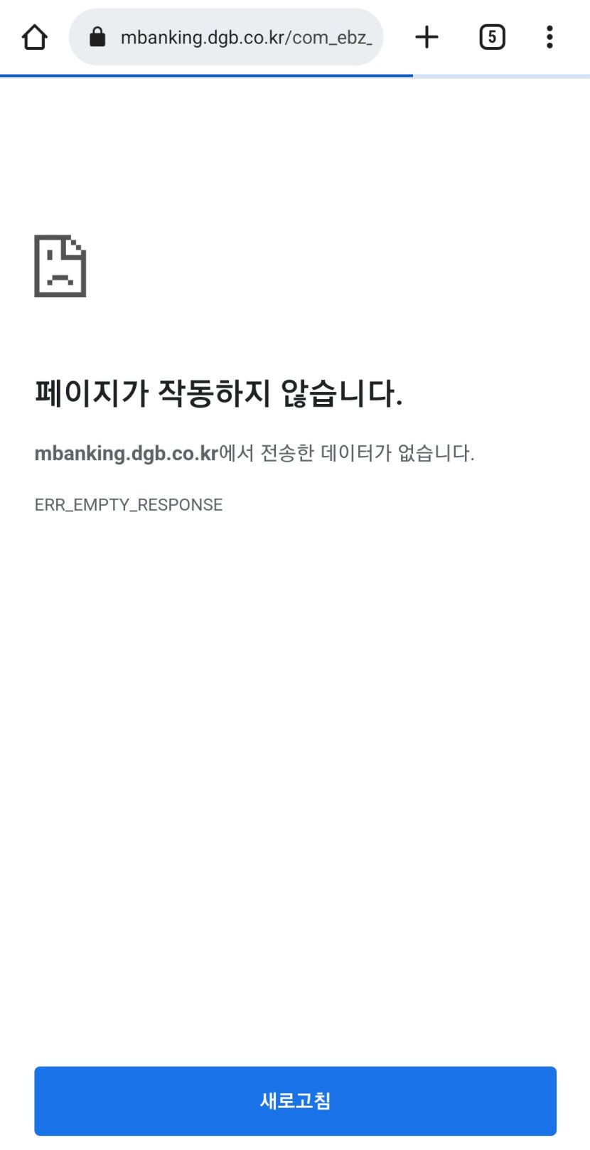 대구은행 온라인 서비스 마비로 고객 불편 이어져
