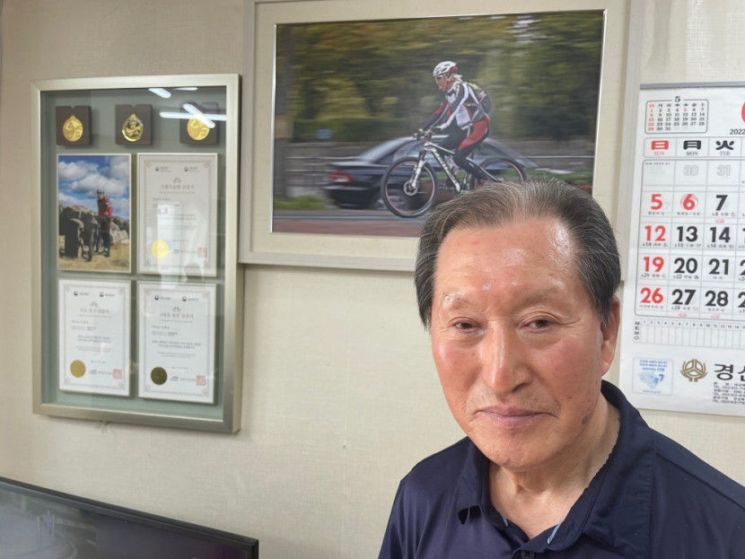 경산 80세 이발사 팔순잔치 참석 MTB로 왕복 60KM 라이딩
