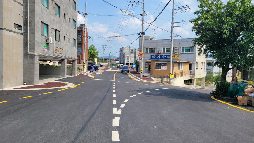 경산시 진량읍 평사2리 도시계획도로 확장 개통