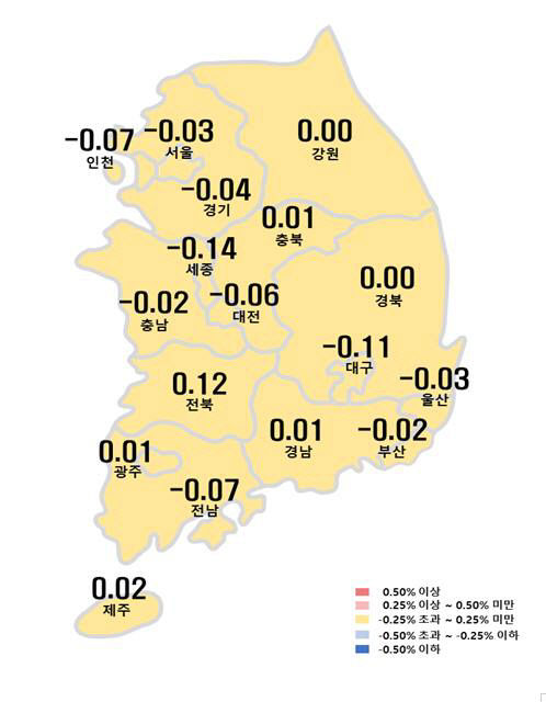 조정대상해제 약발 듣기 시작했다…대구 아파트 매매가 하락폭 둔화
