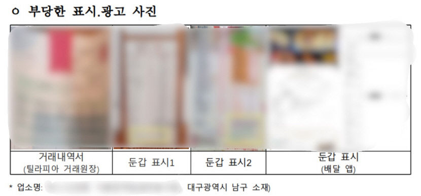 민물고기를 도미로 속여 판 대구 남구 한 초밥집, 식약처에 적발