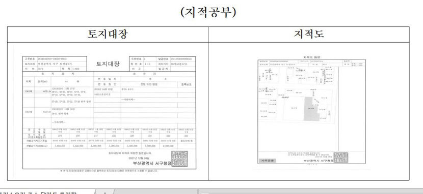 국토부 토지합병 토지소유자 주소 달라도 가능