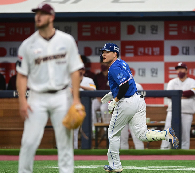 김재성이 물꼬 트고 오재일이 쓸어담았다...삼성, 키움 8-0 잡고 연패탈출