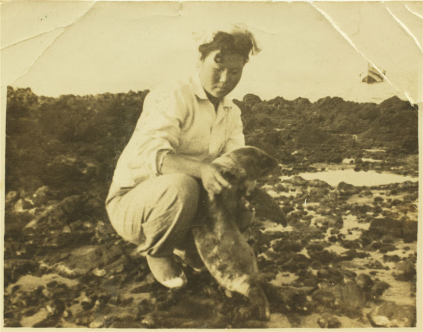 (1-2)김공자_해녀와_새끼_강치(1950년대)