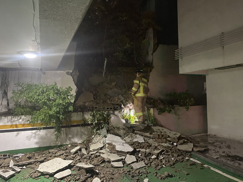 [속보] 태풍 힌남노 영향, 대구 곳곳에서도 담벼락 붕괴 피해·통제상황 등 발생