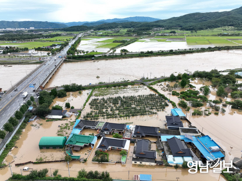 [포토뉴스] 물에 잠긴 경주 율동마을