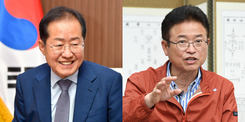 업무수행 잘한다 홍준표 대구시장 53.6%-이철우 경북도지사 58.2%