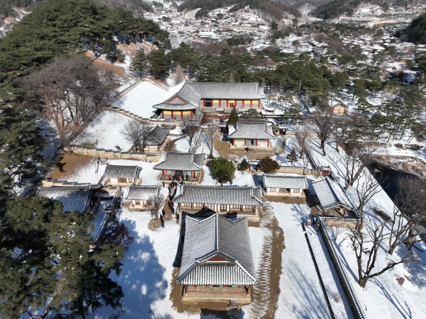 [포토뉴스] 눈 덮인 영주 소수서원