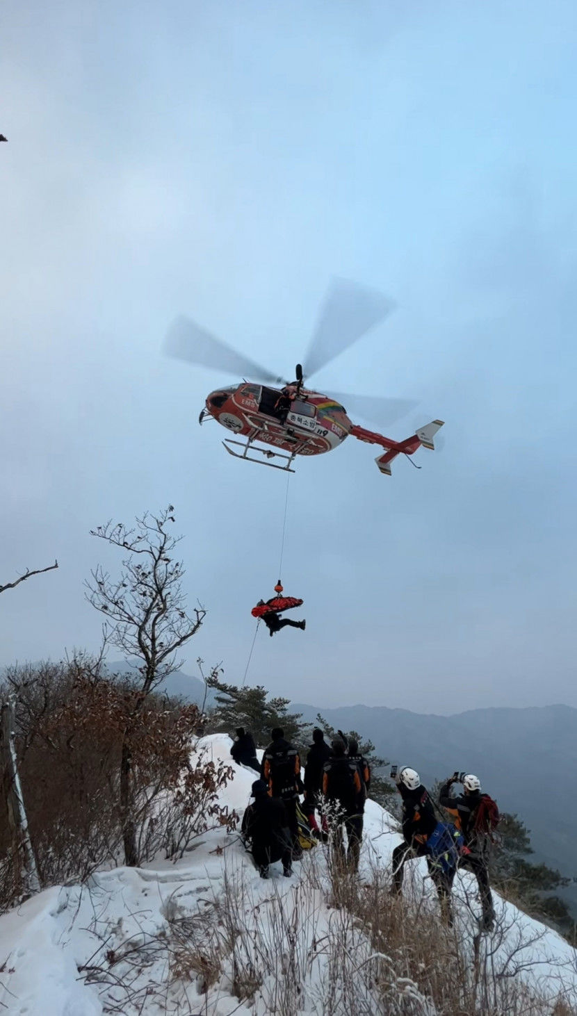 문경 조령산에서 50대 여성 등산객 추락해 부상