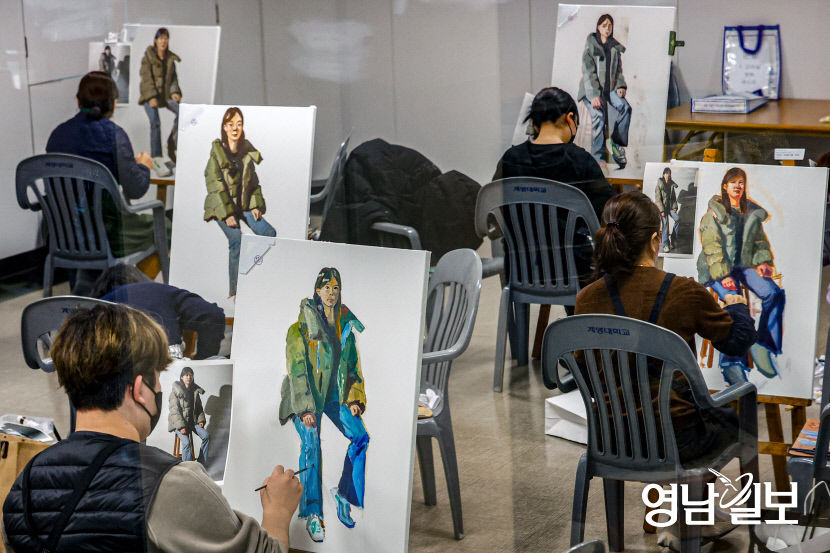 [포토뉴스] 대구 계명대 미술 실기고사 열기 후끈