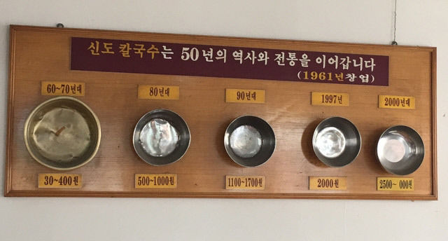 [이춘호 전문기자의 푸드 블로그] 대전 칼국수…쑥갓, 들깻가루, 오징어 조합…깔끔·얼큰·매콤한 맛으로 반세기 역사