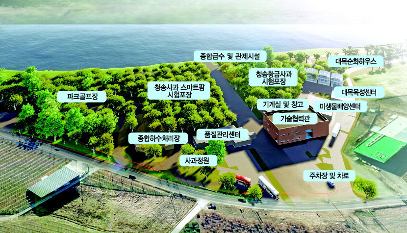 청송황금사과 연구단지 조성사업 순항