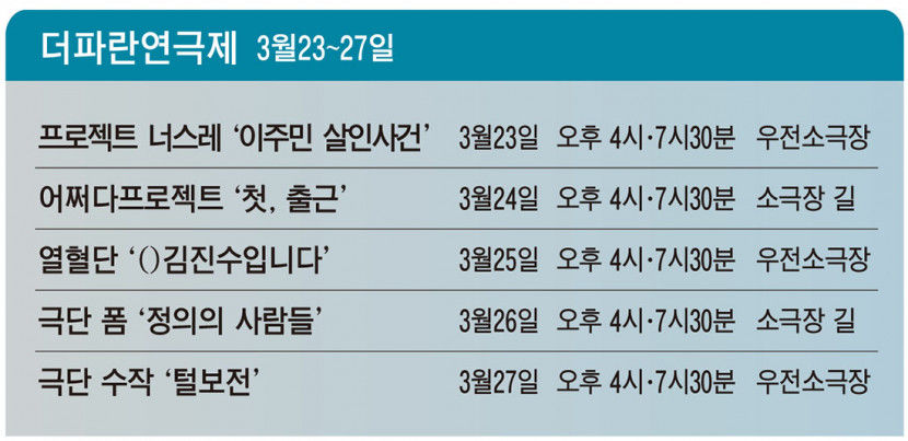 지역 연극인들의 축제 제40회 대구연극제, 제2회 더파란연극제, 대구 공연장 곳곳서 펼쳐져