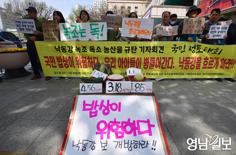 [포토뉴스] 낙동강 보 개방해 녹조 해결을