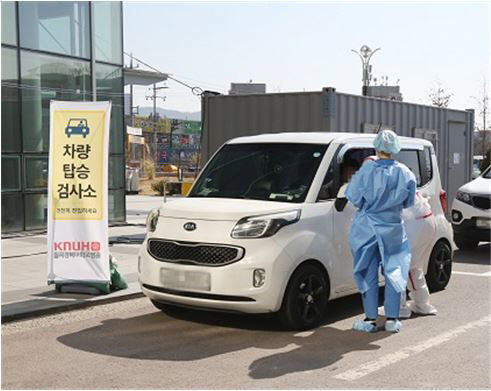 칠곡경북대병원 드라이브 스루 선별진료소 창의적 아이디어 혁신사례 선정