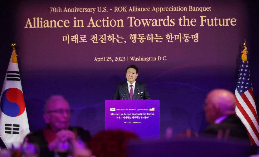 [尹국빈방미 동행취재] 참전용사와 한미동맹 70주년 오찬 가진 尹…희생 잊지않을 것