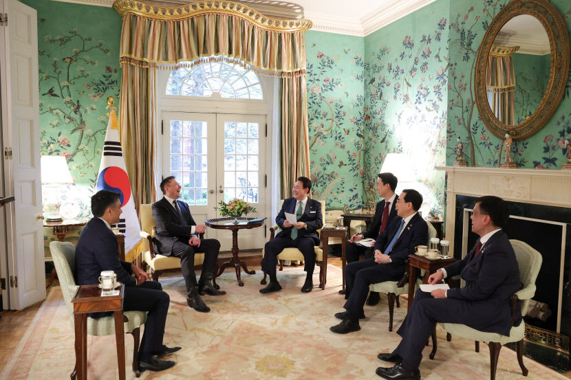 [尹국빈방미 동행취재] 테슬라 일론 머스크 만난 尹…기가팩토리 韓 투자 요청