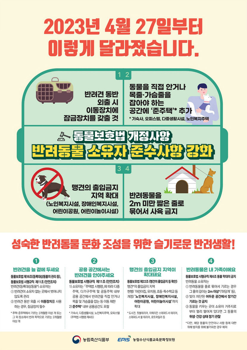 동물·사람 모두 안전하게 대구시, 반려동물 안전관리·돌봄 의무 강화한다