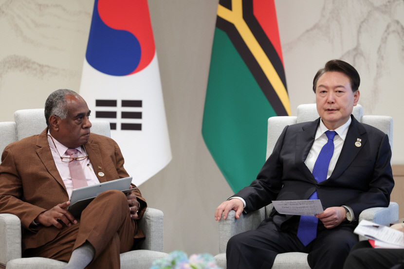 尹, 5개 태도국 정상들과 회담…개발협력·기후변화 등 논의