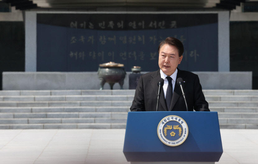 [추념사 전문] 尹대통령 호국영웅 가족품 돌아갈 수 있게 최선…한미동맹 핵기반 동맹