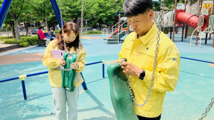 경산 흔들의자 사고 관련, 달서구 어린이놀이터 시설 긴급 안전점검 나서