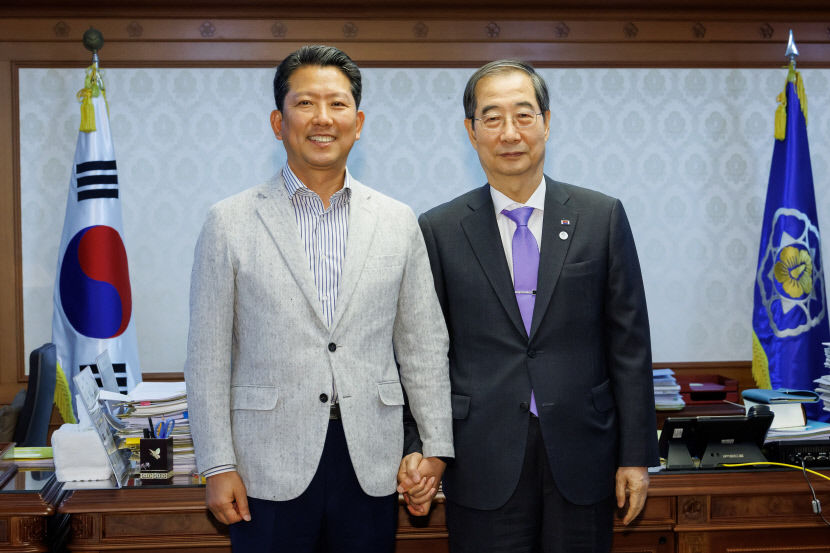 김장호 경북 구미시장, 한덕수 총리 만나 현안 건의