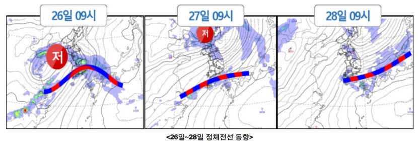 대구경북, 장맛비 점차 그쳤다가 29일부터 다시 쏟아질 듯