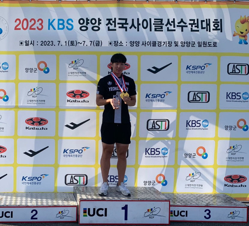 영주제일고 박준선 선수, 전국 사이클 선수권대회 2관왕·최우수 선수