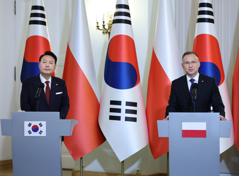 尹우크라 재건, 최적 파트너 두다 K2전차 폴란드 생산 희망…한·폴 정상회담