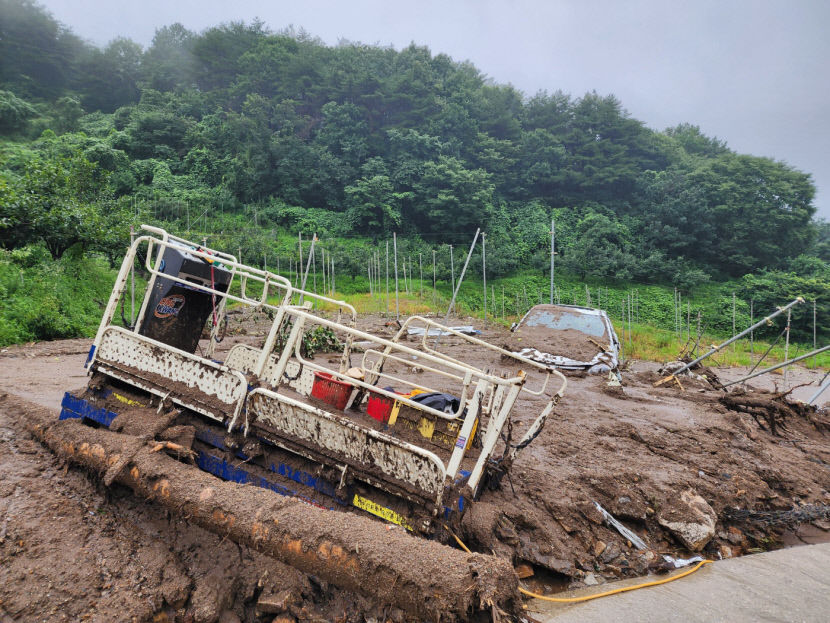 [포토뉴스] 예천군 효자면 백석리 산사태 현장