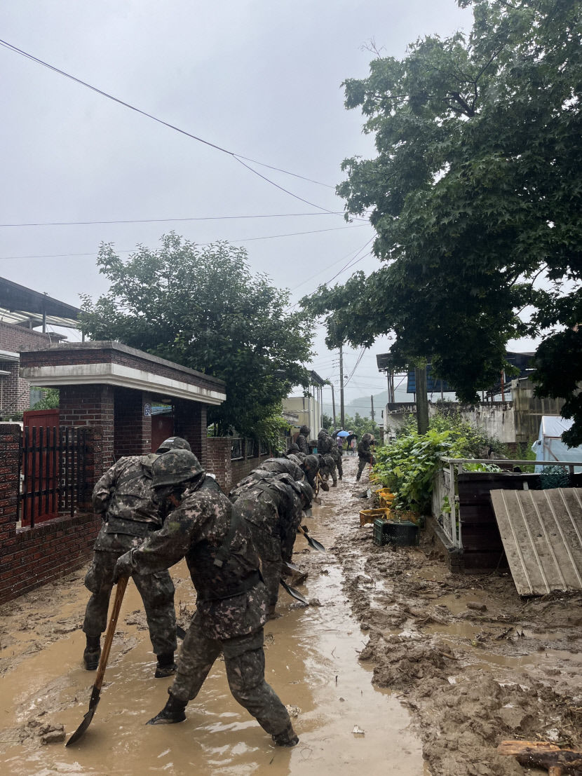 육군 제2작전사령부 호우피해 복구작전 집중