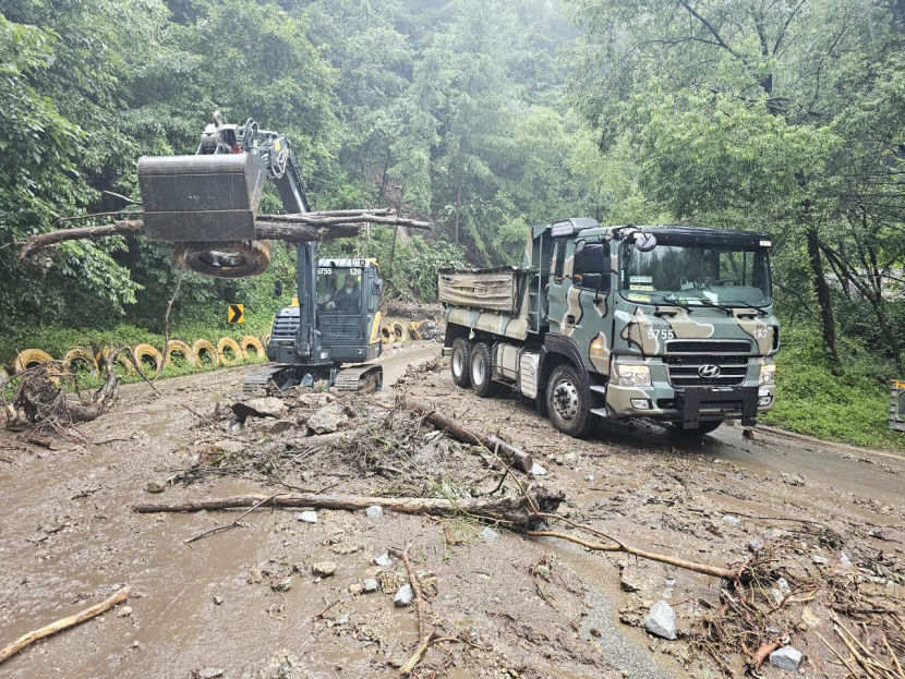 육군 제2작전사령부 호우피해 복구작전 집중