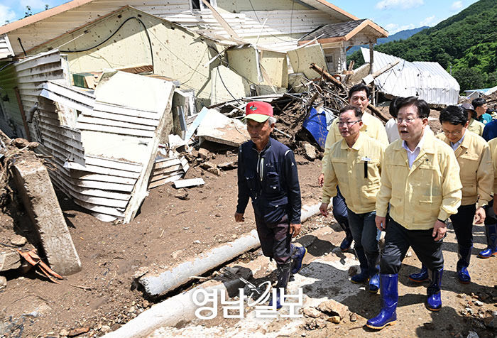 이재명 대표 백석리 산사태는 새 유형의 재난